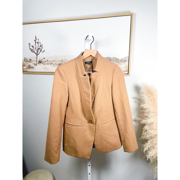 DREW Jackets & Blazers - Anthropologie Drew Structured Blazer Camel Tan Womens Small Office Work Career